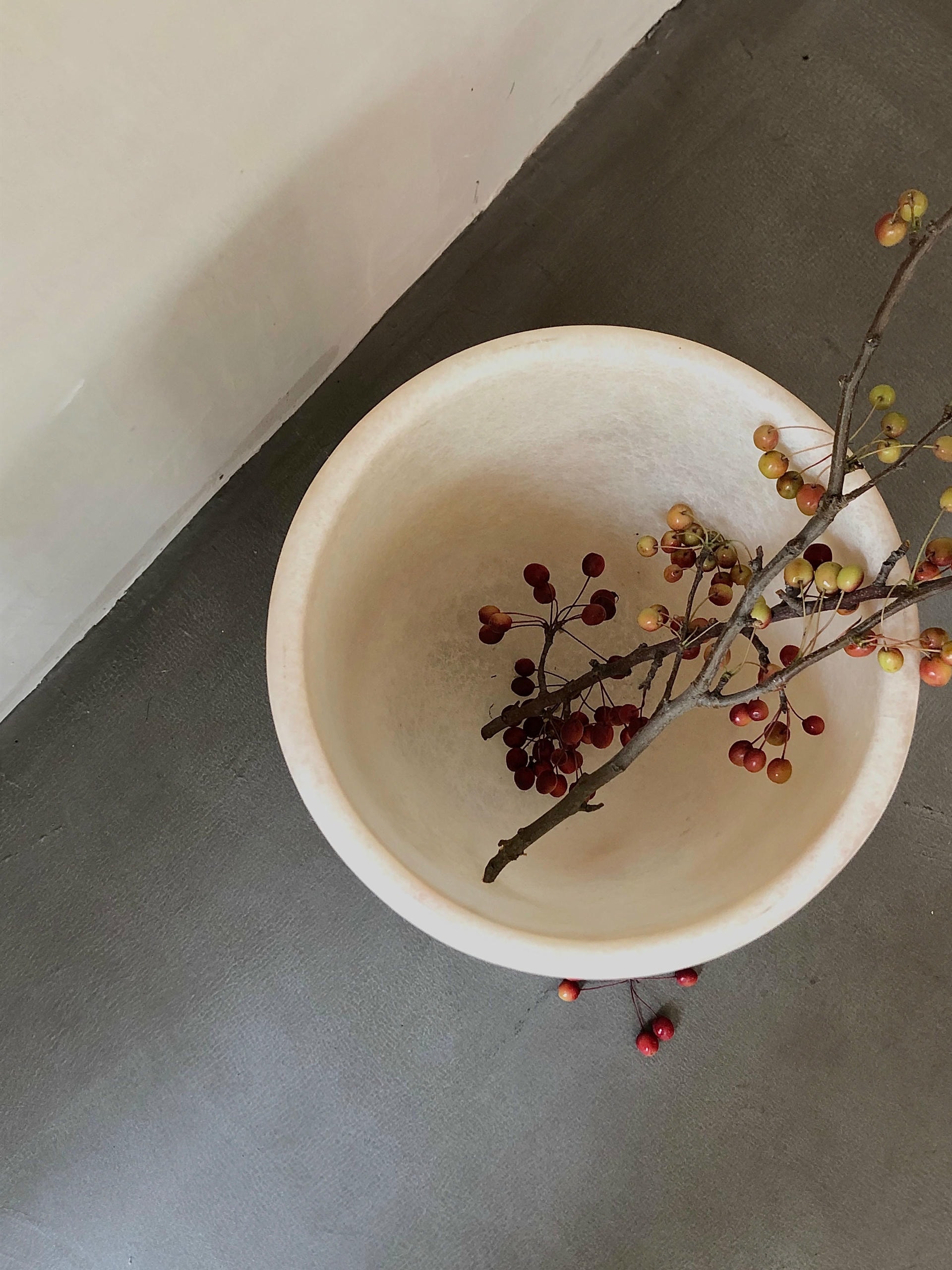 Minimalist Organic Form Natural Beige Fiberglass Vase by kar 6