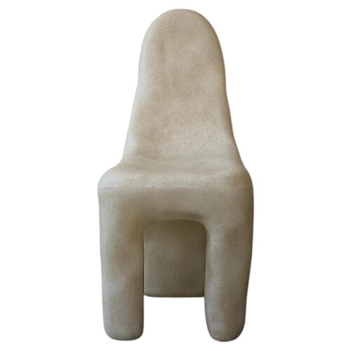 Organic Form Natural Plain Beige Fiberglass Dining Chair by kar 1