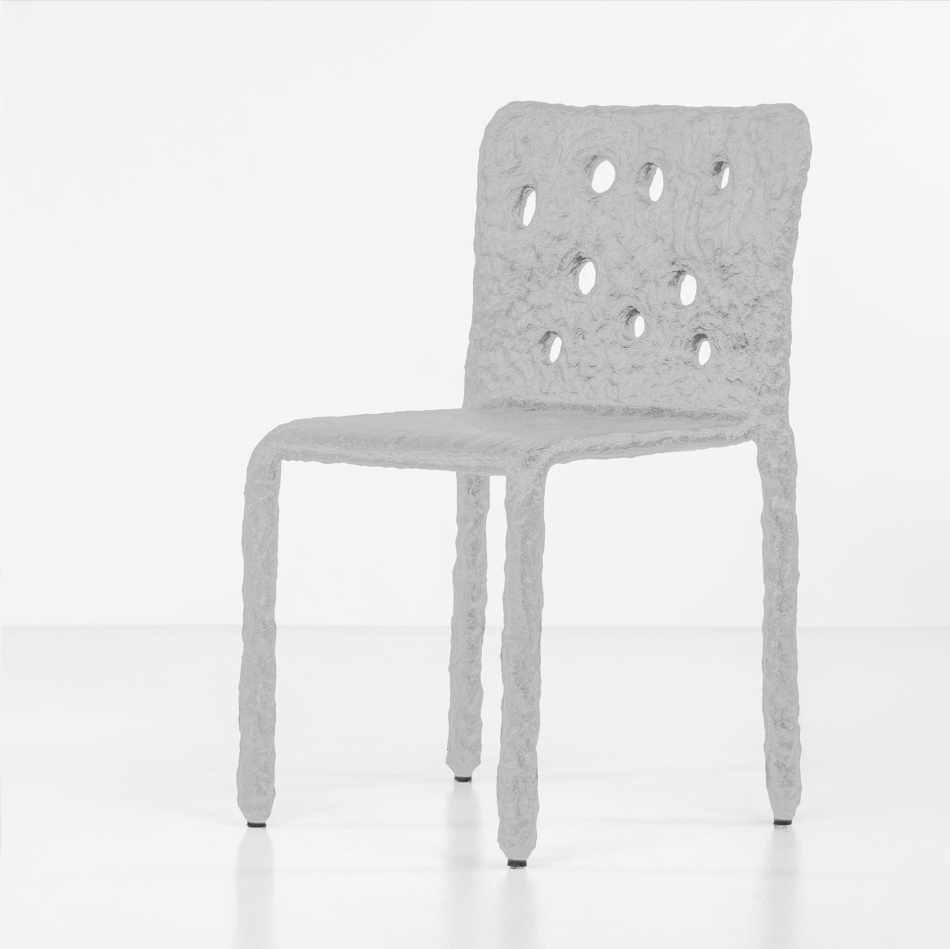 White Sculpted Indoor Contemporary Chair by Faina 9