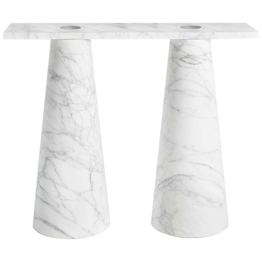Marble Inside Out Console by Karen Chekerdjian