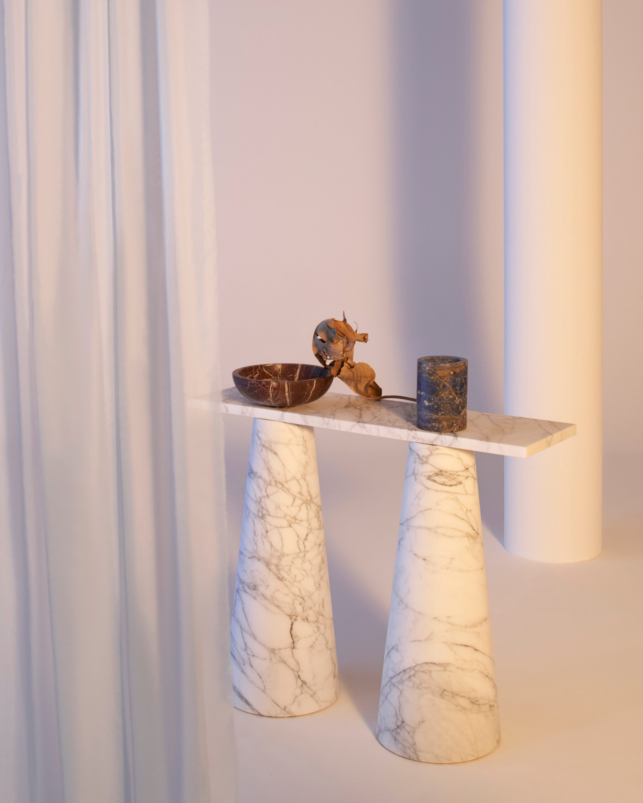 Marble Inside Out Console by Karen Chekerdjian 5