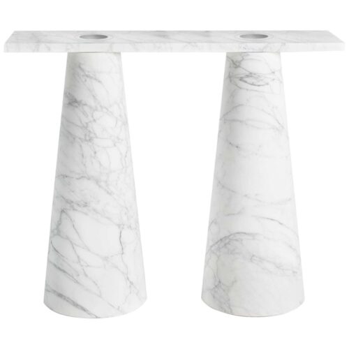 Marble Inside Out Console by Karen Chekerdjian