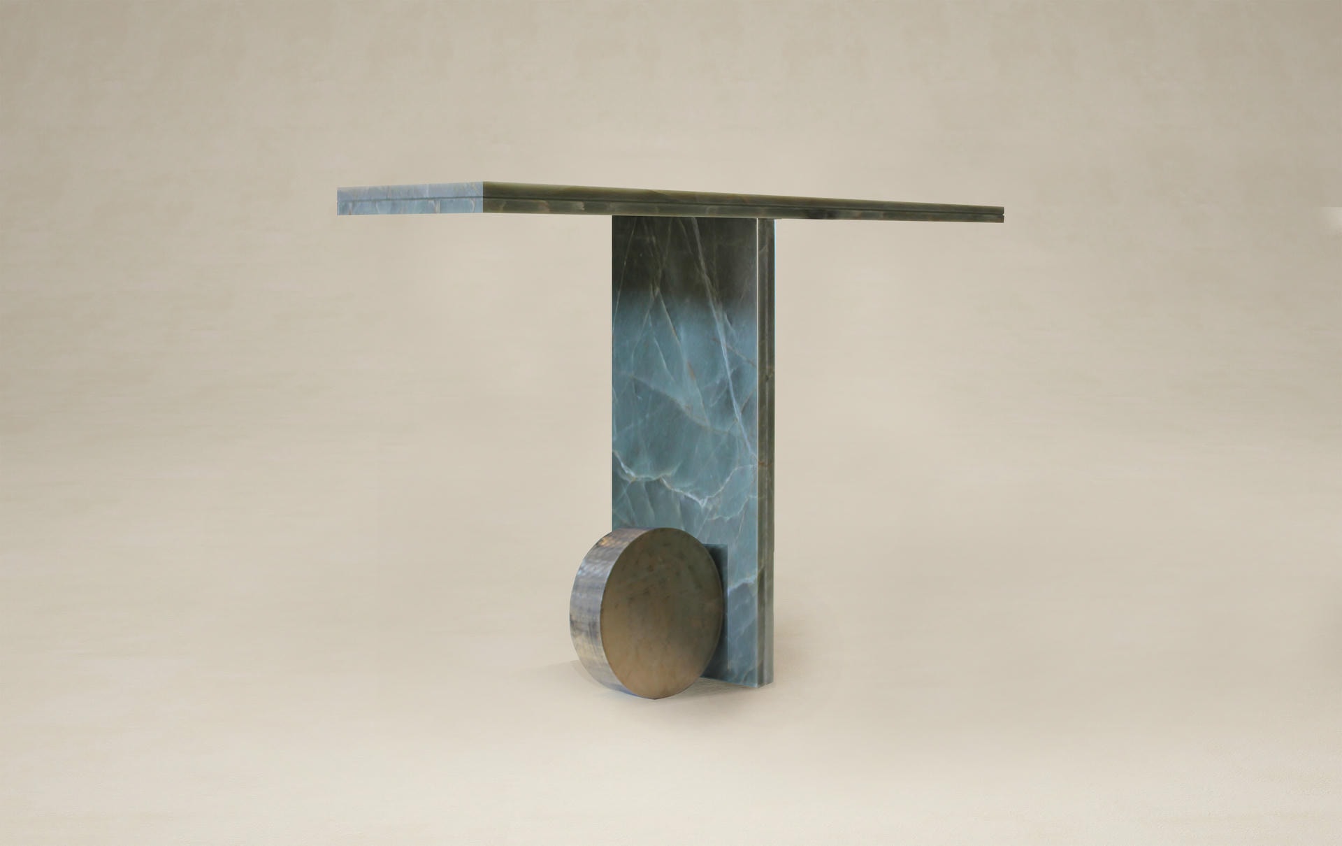 Quartzite Sculptural O Console by dAM Atelier 2