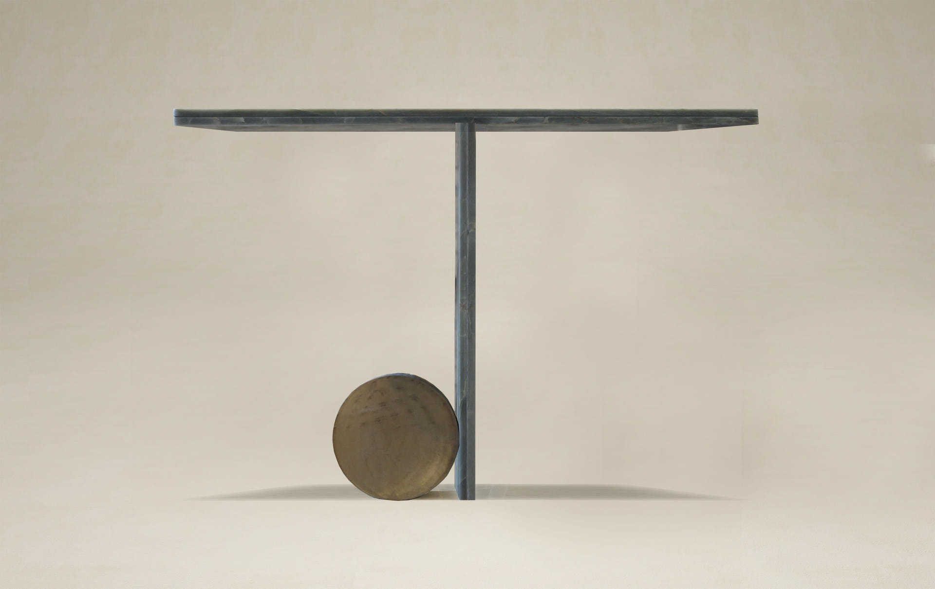 Quartzite Sculptural O Console by dAM Atelier 4
