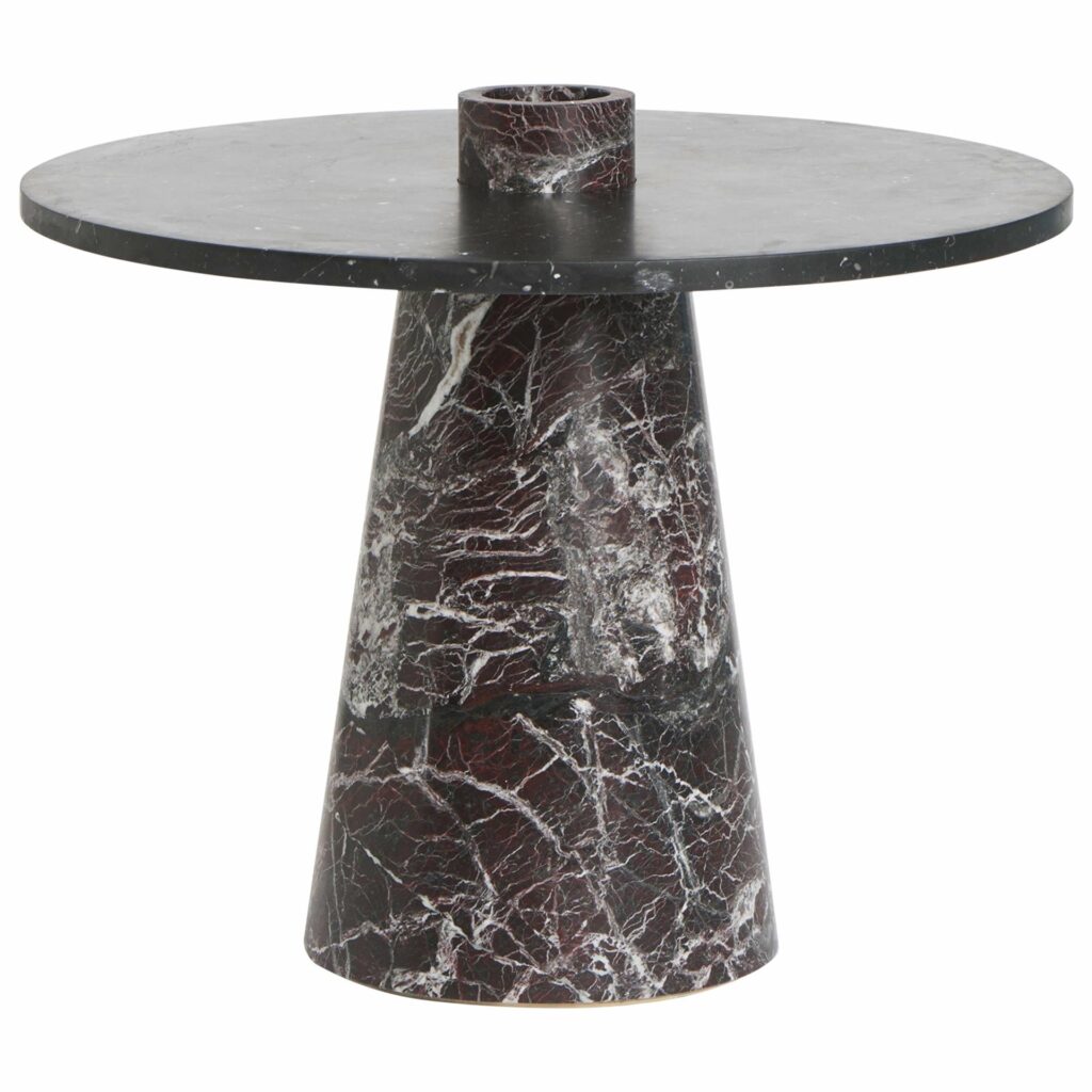 Red Inside Out Table Set by Karen Chekerdjian 1