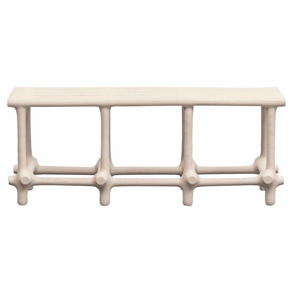Basic Limited Edition Sculptural Nylon and Sand Bench by Hot Wire Extensions 1