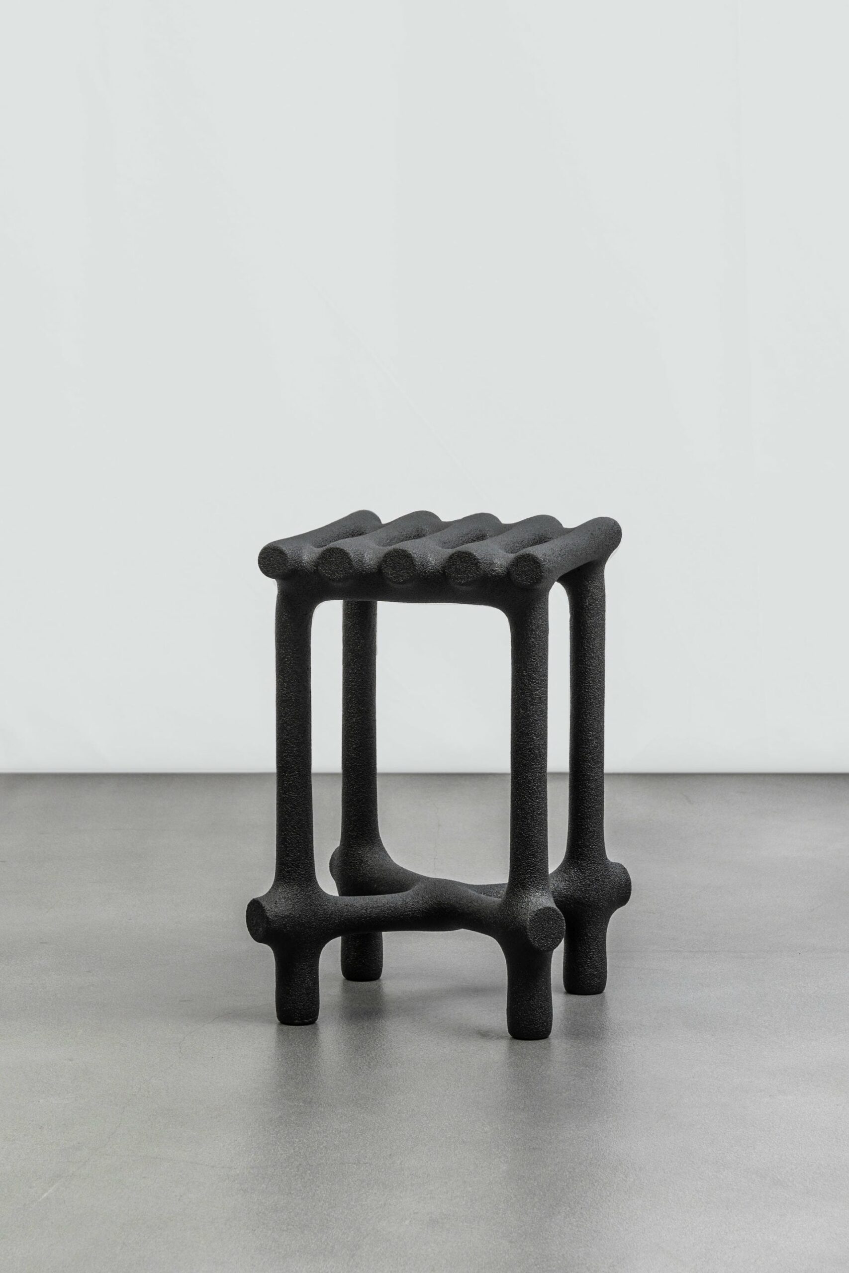 Basic Sculptural Sand and Nylon Stool by Hot Wire Extensions 6