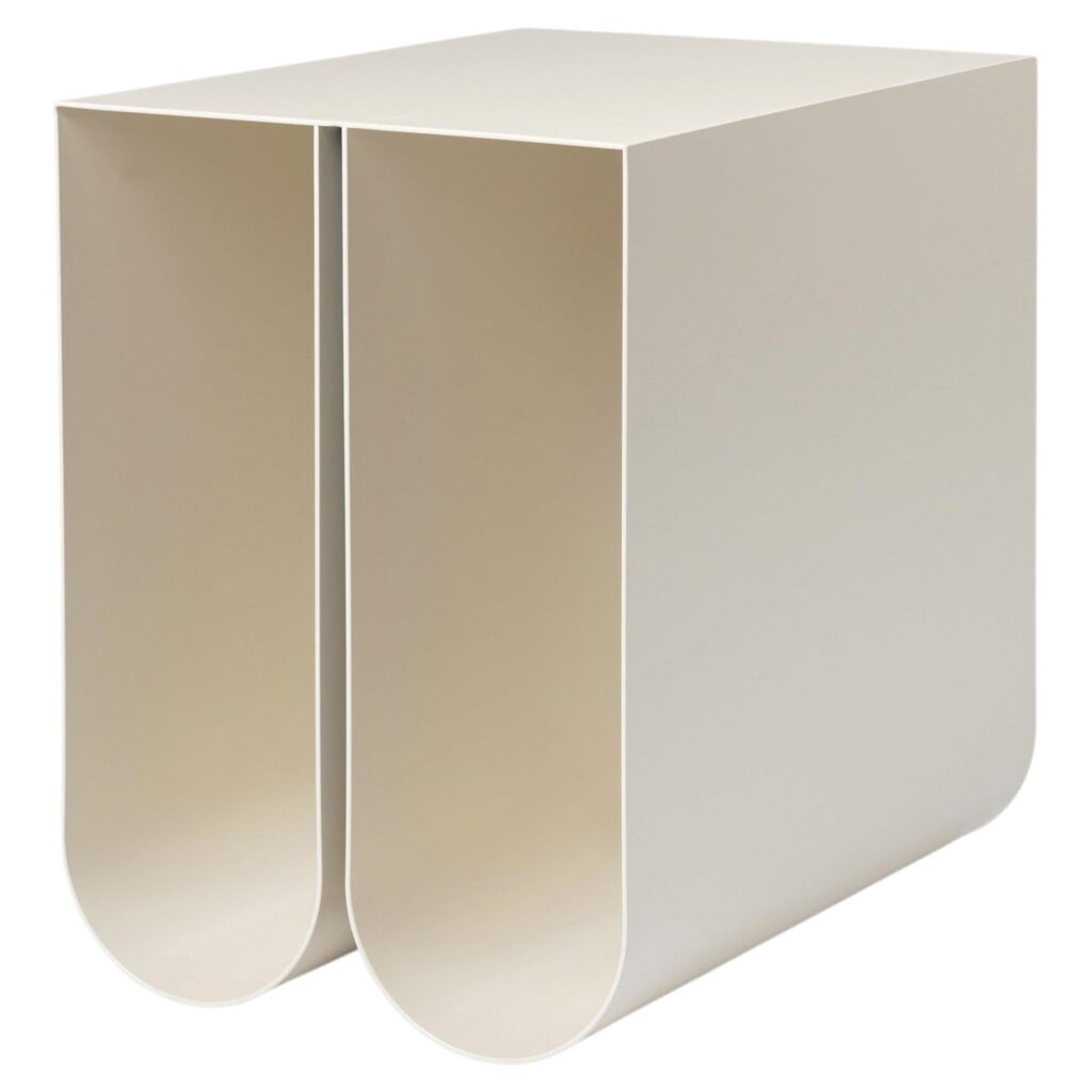 Beige Curved Side Table by Kristina Dam Studio 1