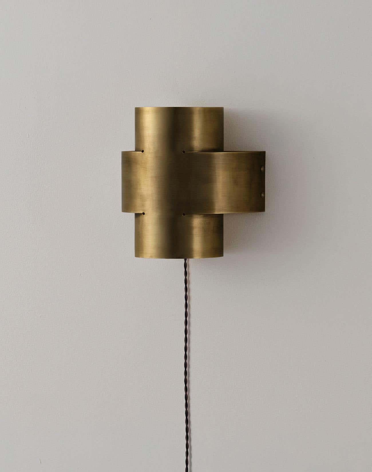 Burnt Brass Plus One Small Wall Lamp by Paul Matter - Galerie Philia