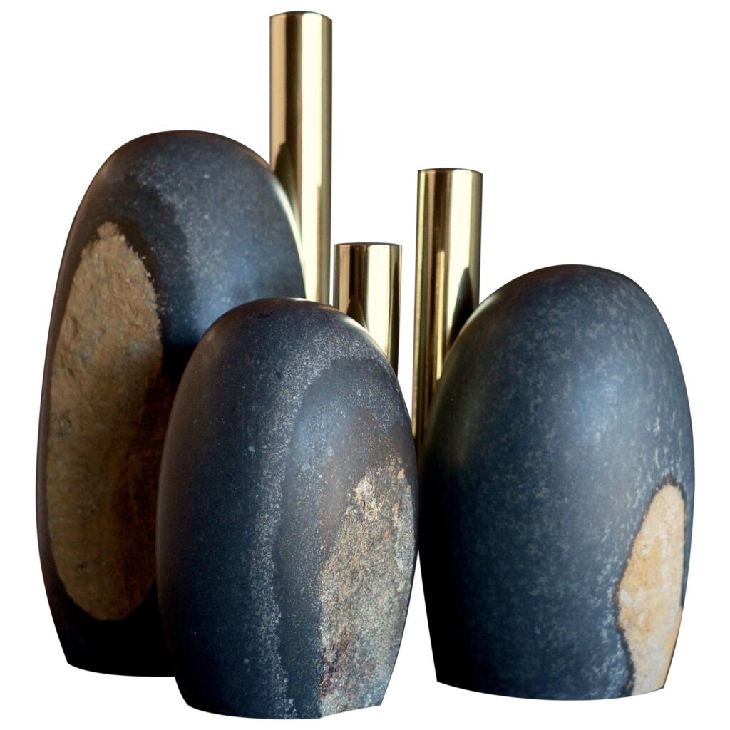 Date Kan Stone Candleholders by Okurayama Studio and Dan Yeffet 1