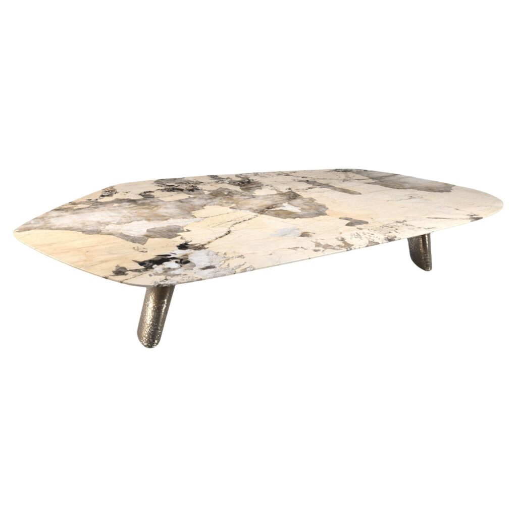 Elements III Coffee Table by Grzegorz Majka Marble Nickel Poland 1