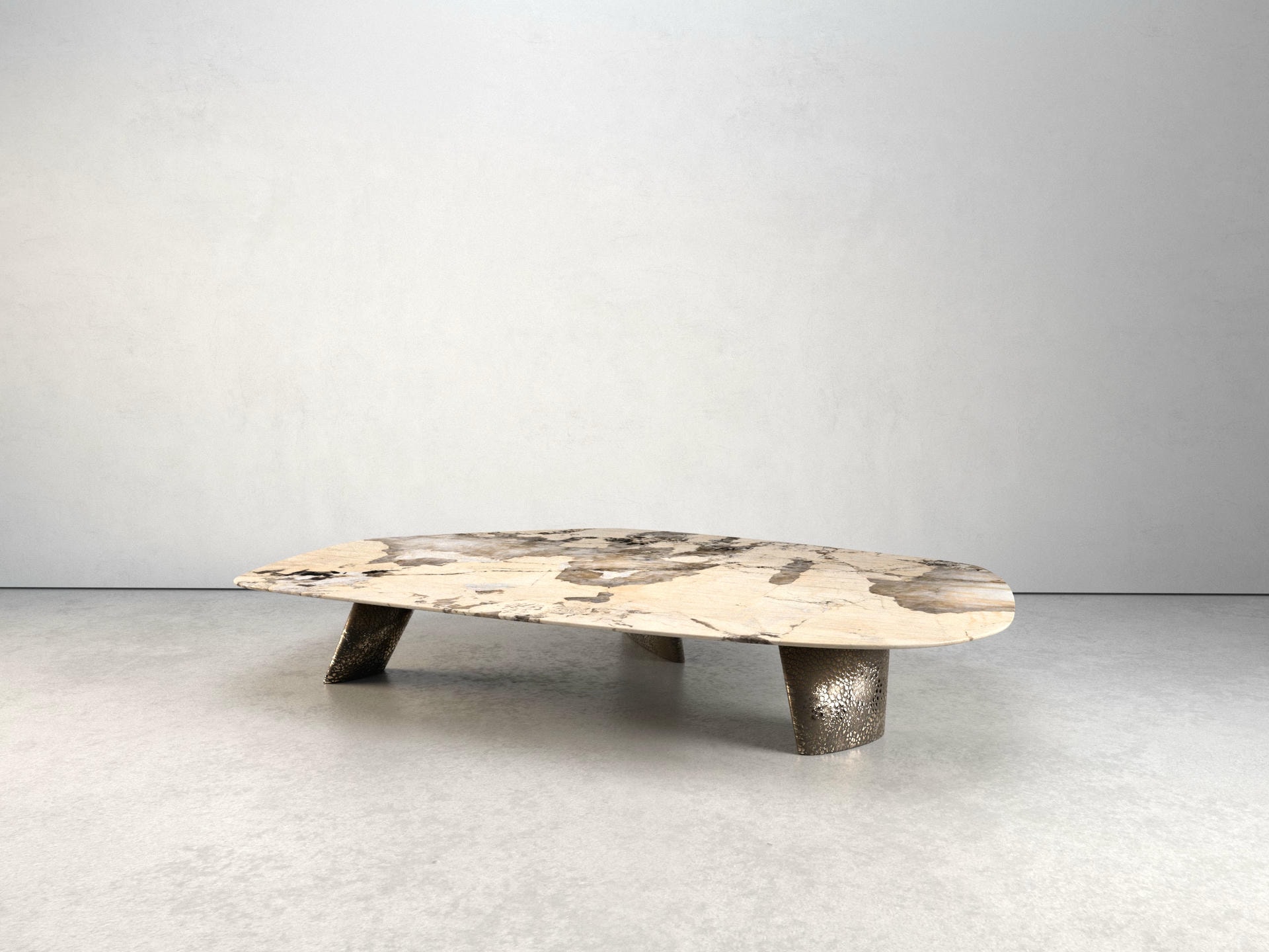 Elements III Coffee Table by Grzegorz Majka Marble Nickel Poland 10