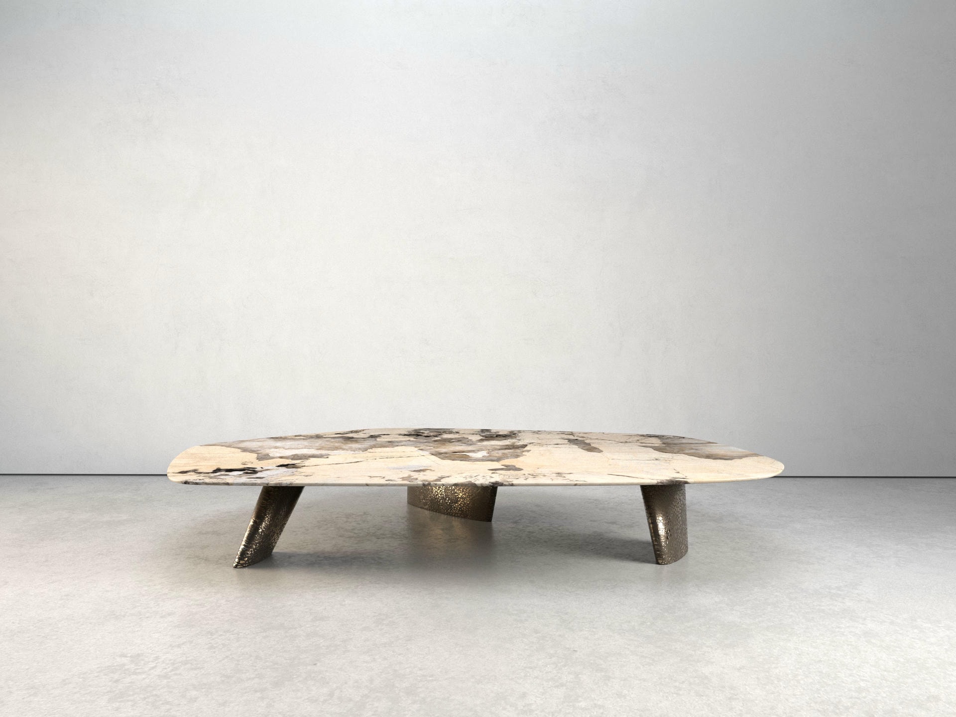 Elements III Coffee Table by Grzegorz Majka Marble Nickel Poland 3