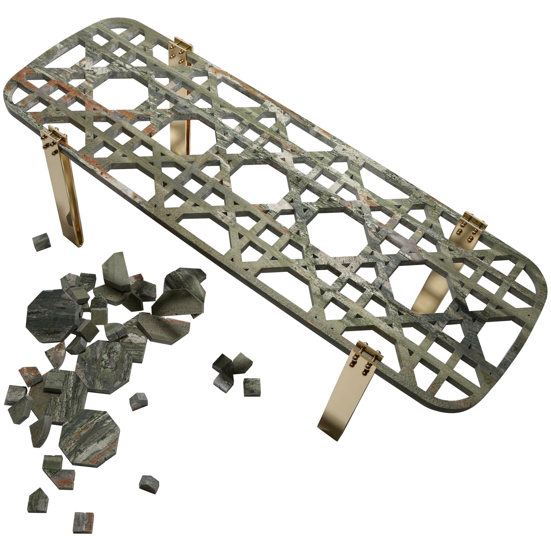 Everlastingreen Table and Stool Set by Richard Yasmine 1