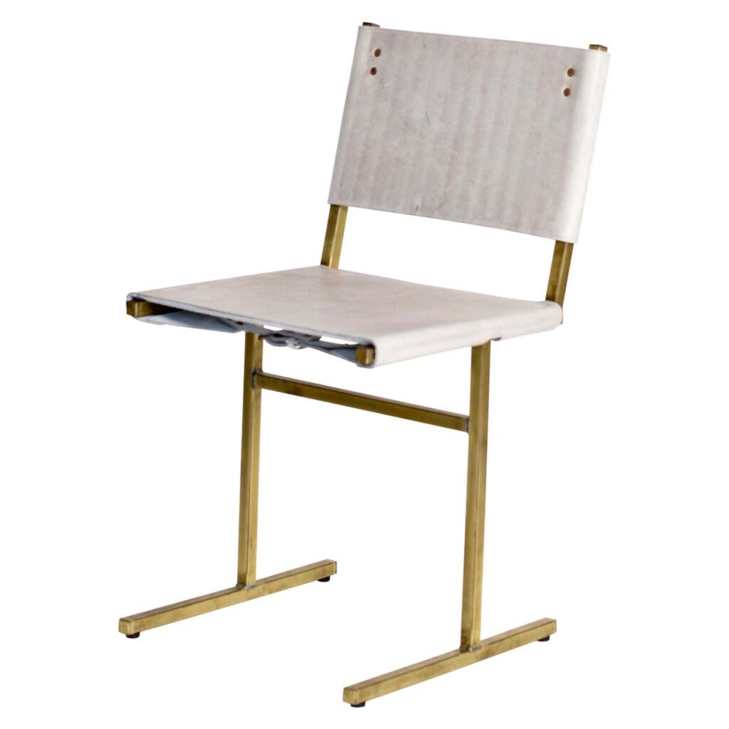 Grey and Brass Memento Chair by Jesse Sanderson 1
