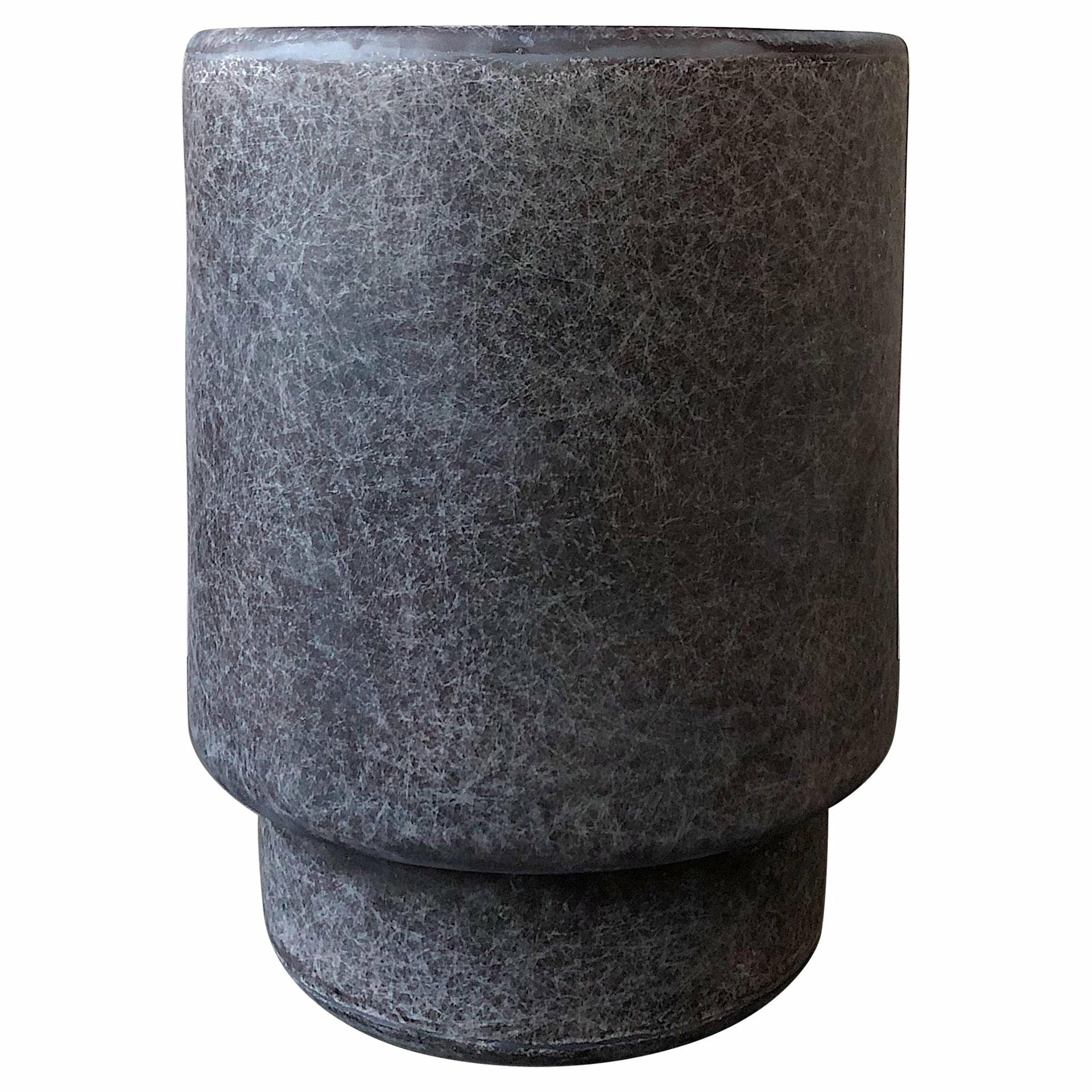 Minimalist Organic Form Black Fiberglass Vase by kar 1