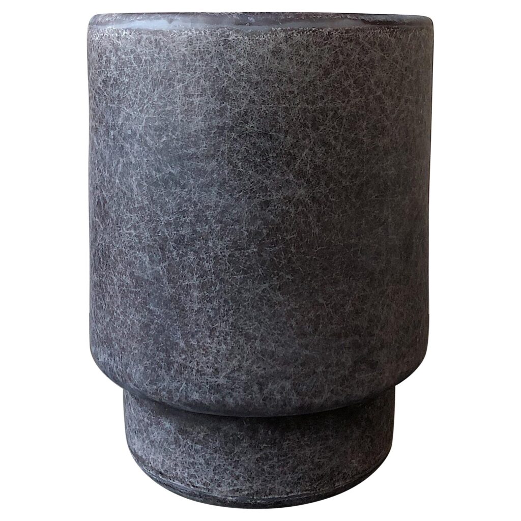 Minimalist Organic Form Black Fiberglass Vase by kar 1