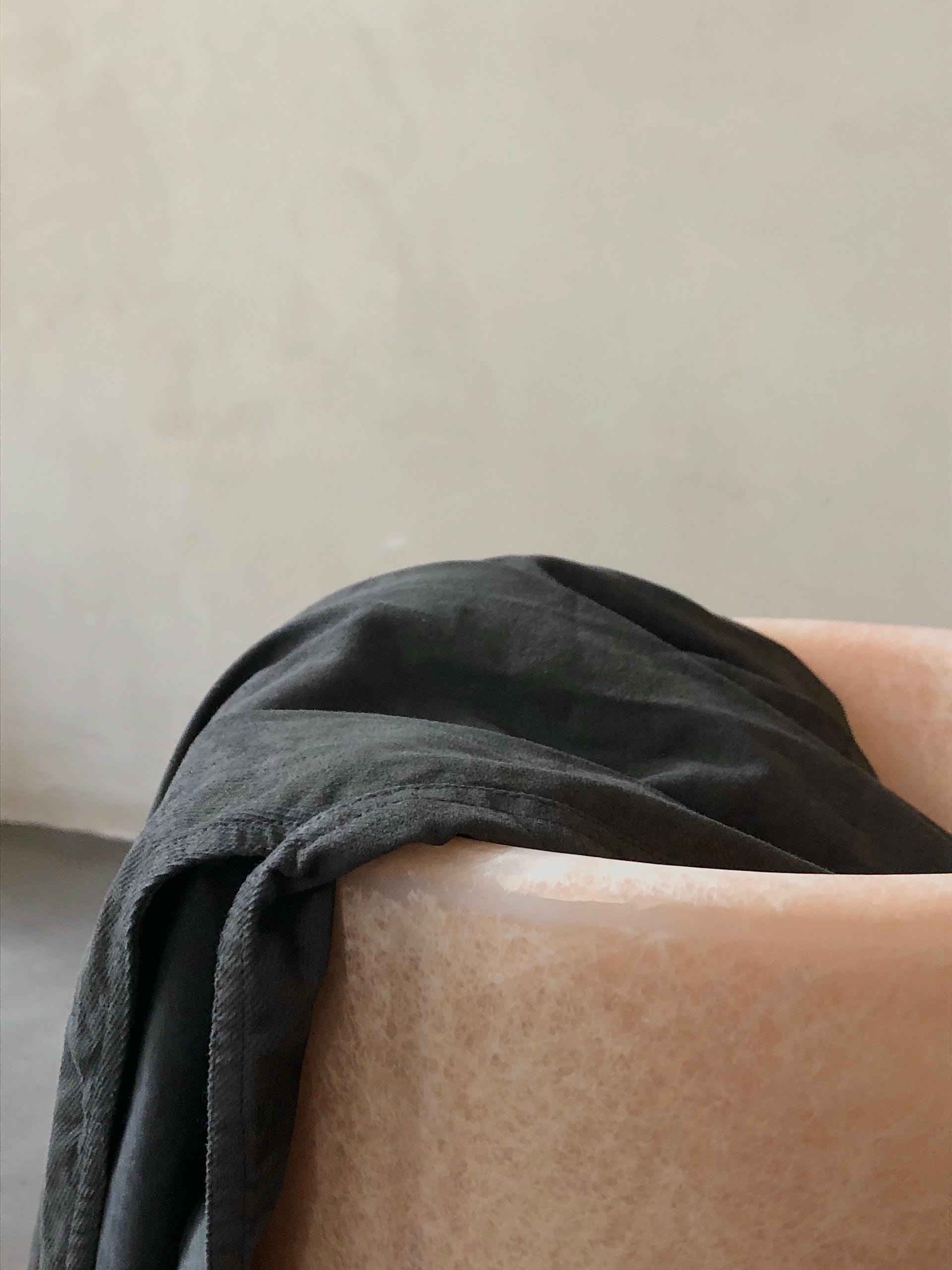 Minimalist Organic Form Black Fiberglass Vase by kar 6