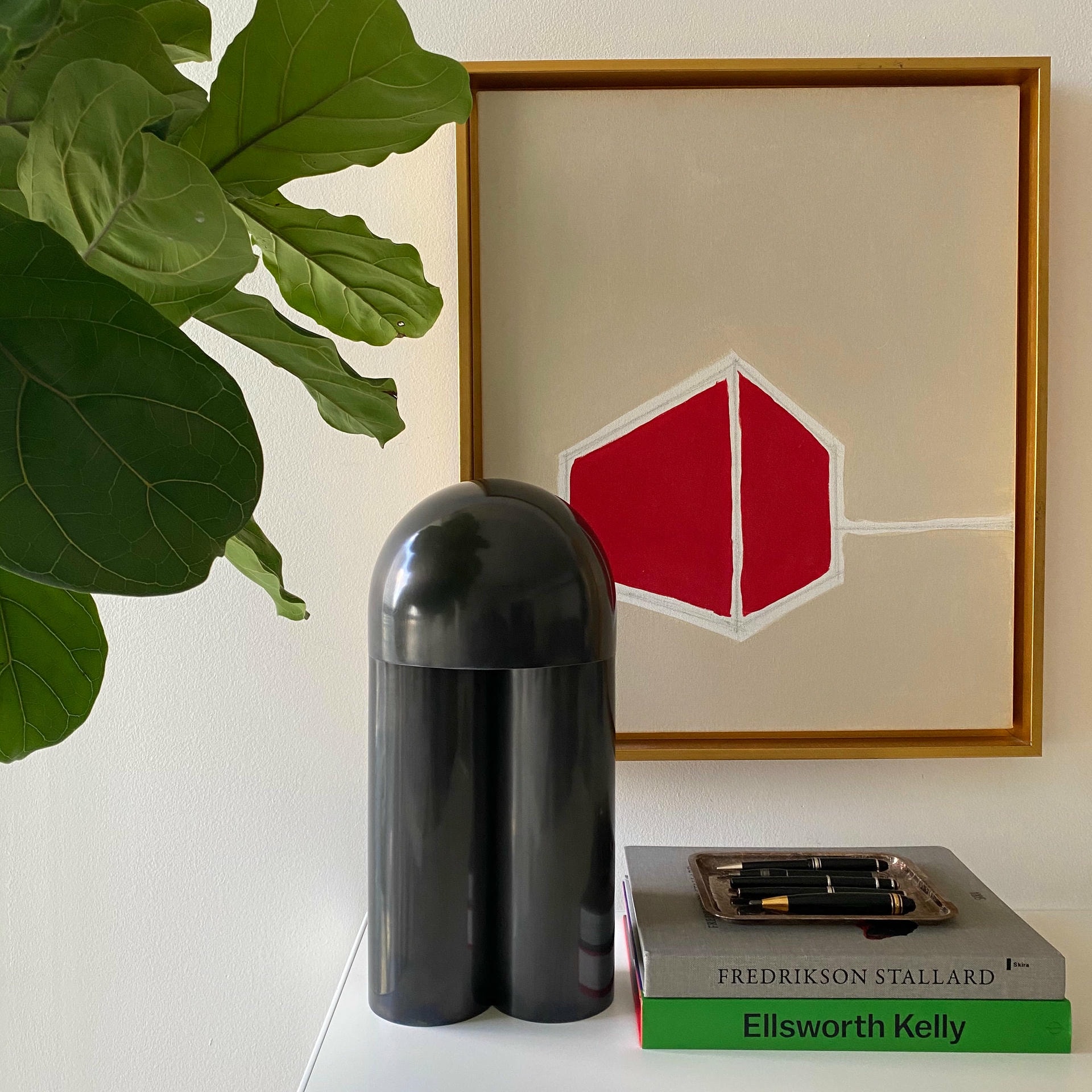 Monolith Buffed Brass Sculpted Table Lamp by Paul Matter 20