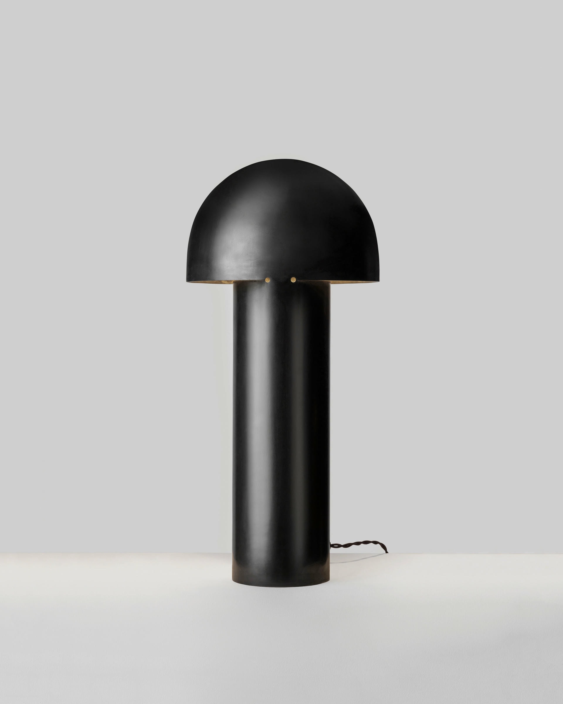 Monolith Polished Silvered Brass Sculpted Table Lamp by Paul Matter 16