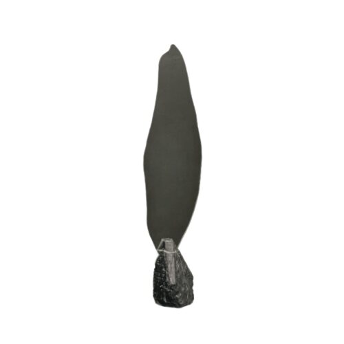 Organic Shape Mirror with Grey Stone Base in Center by Andres Monnier 1