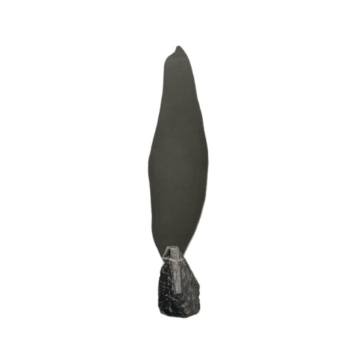 Organic Shape Mirror with Grey Stone Base in Center by Andres Monnier 1