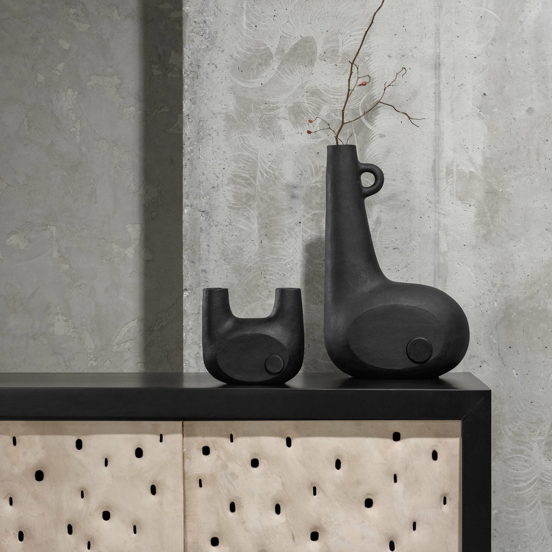 Sculpted Ceramic Vase by FAINA 13