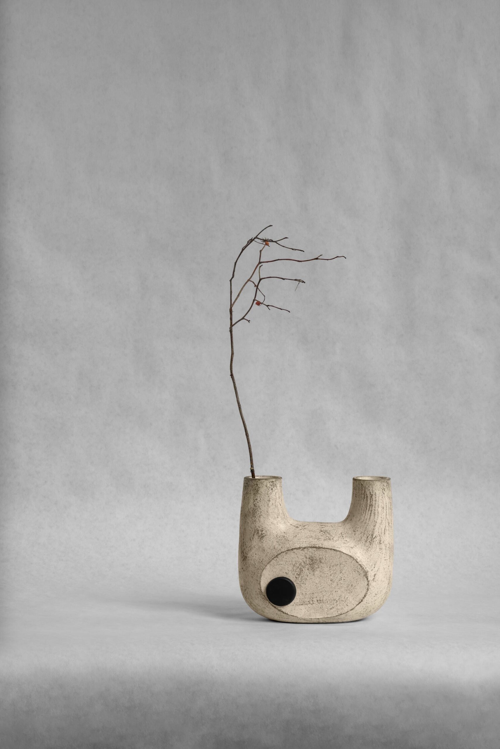 Sculpted Ceramic Vase by FAINA 17