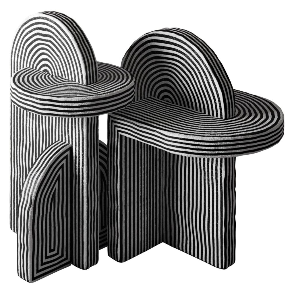 Set of 2 After Ago Side Table by Richard Yasmine 1