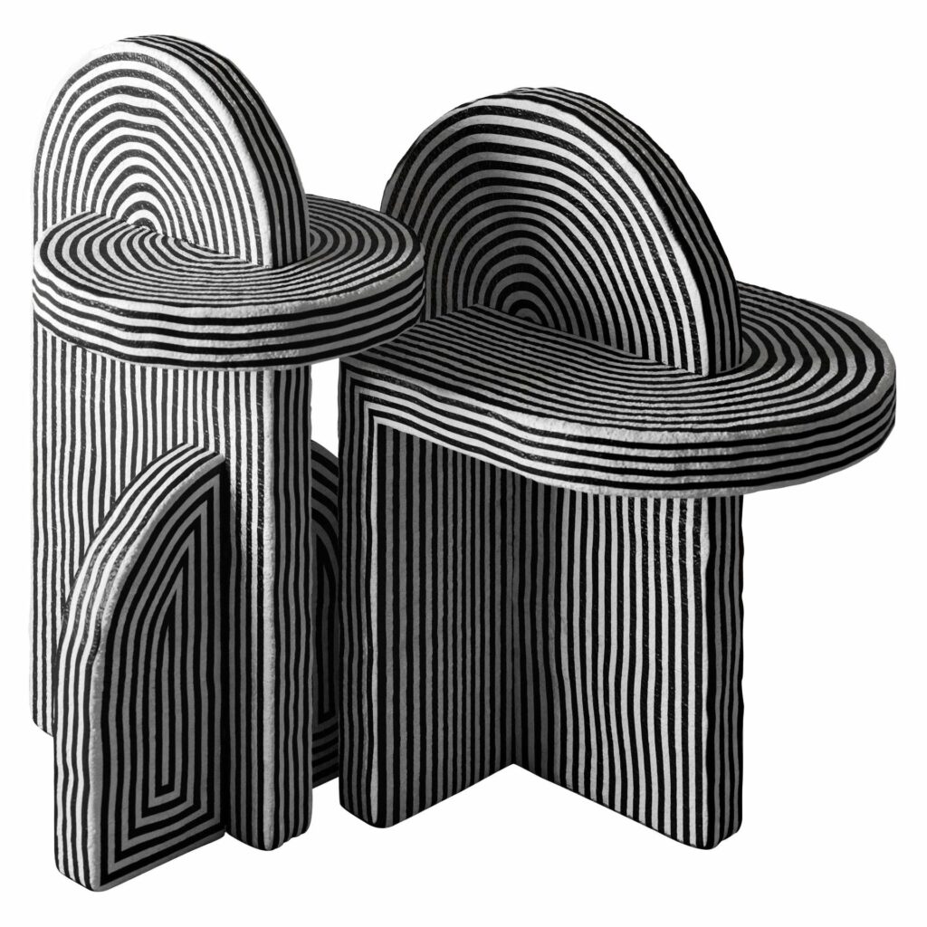 Set of 2 After Ago Side Table by Richard Yasmine 1