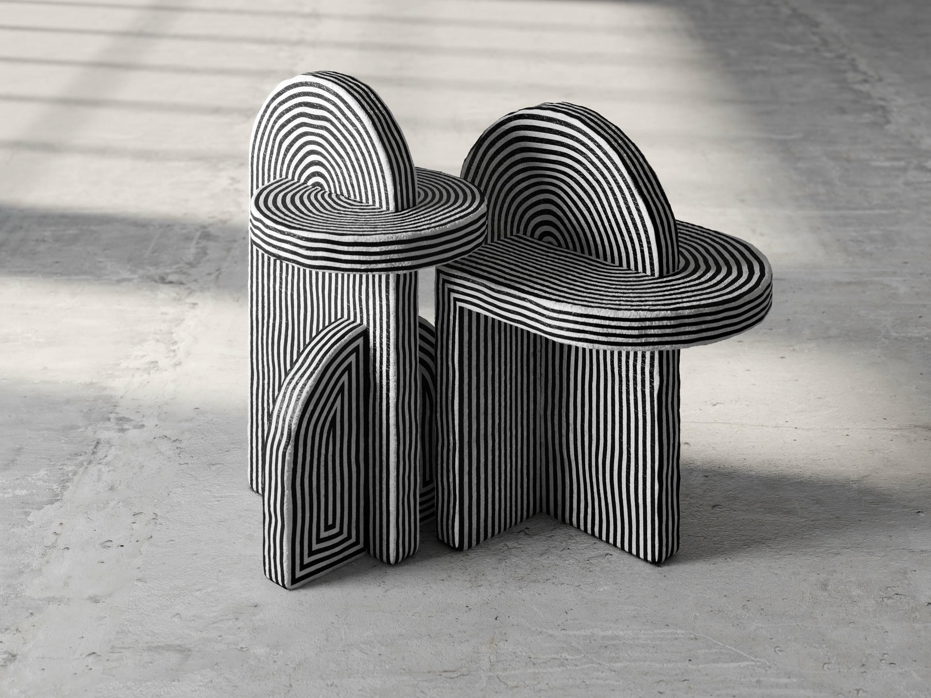 Set of 2 After Ago Side Table by Richard Yasmine 2