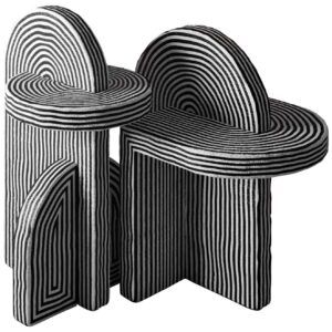Set of 2 After Ago Side Table by Richard Yasmine