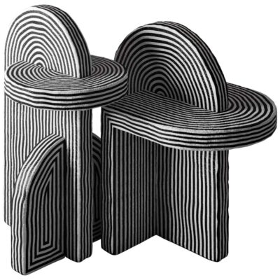 Set of 2 After Ago Side Table by Richard Yasmine
