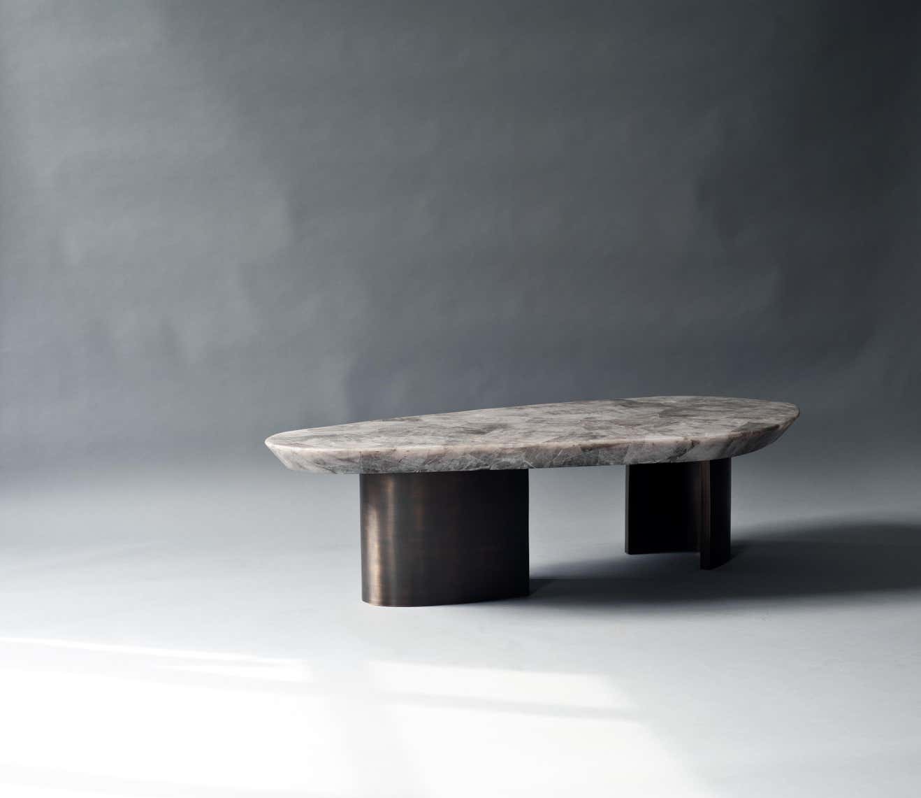Smokey Quartz Ledge Coffee Table by DeMuro Das PHILIA