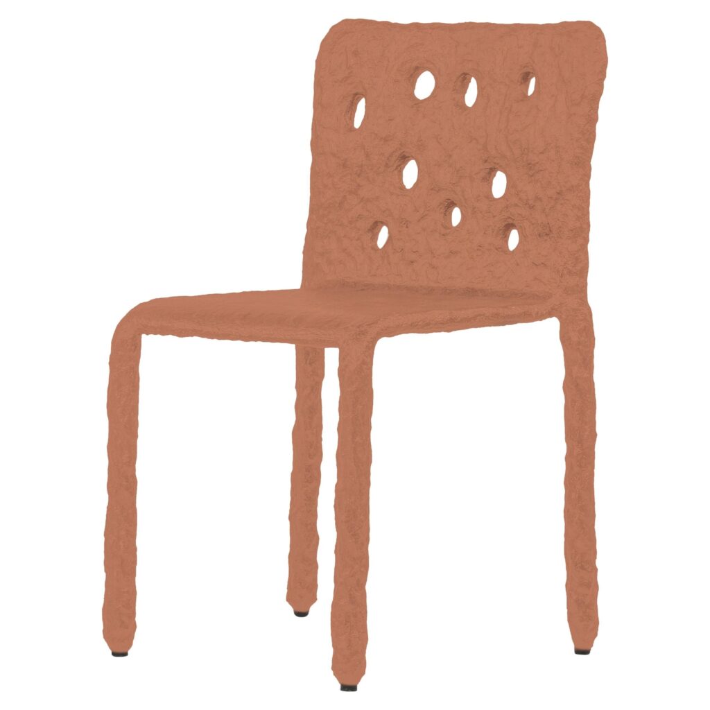 Orange Sculpted Contemporary Chair by Faina 1