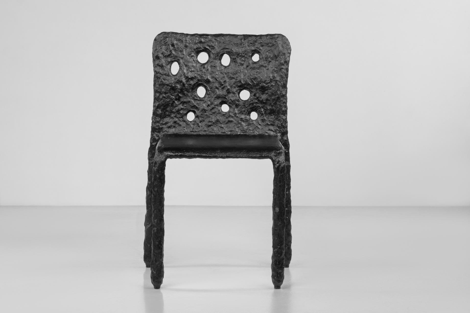 Orange Sculpted Contemporary Chair by Faina 4