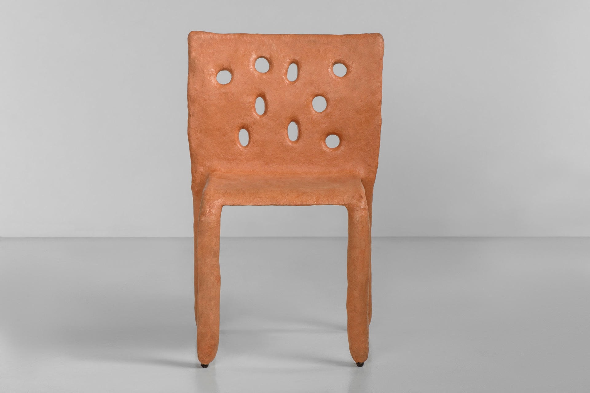 Red Sculpted Contemporary Chair by FAINA 3