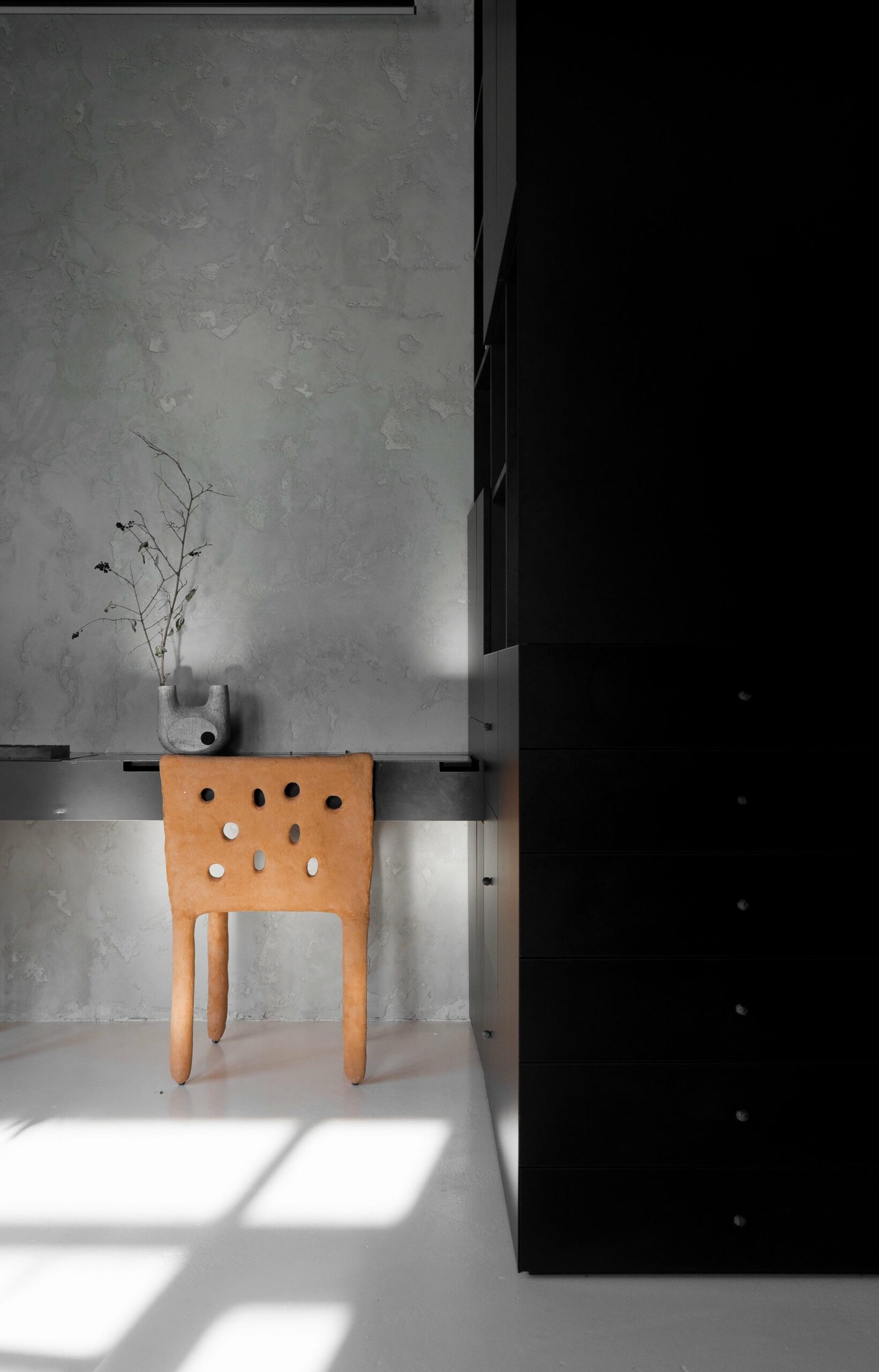 Red Sculpted Contemporary Chair by FAINA 5