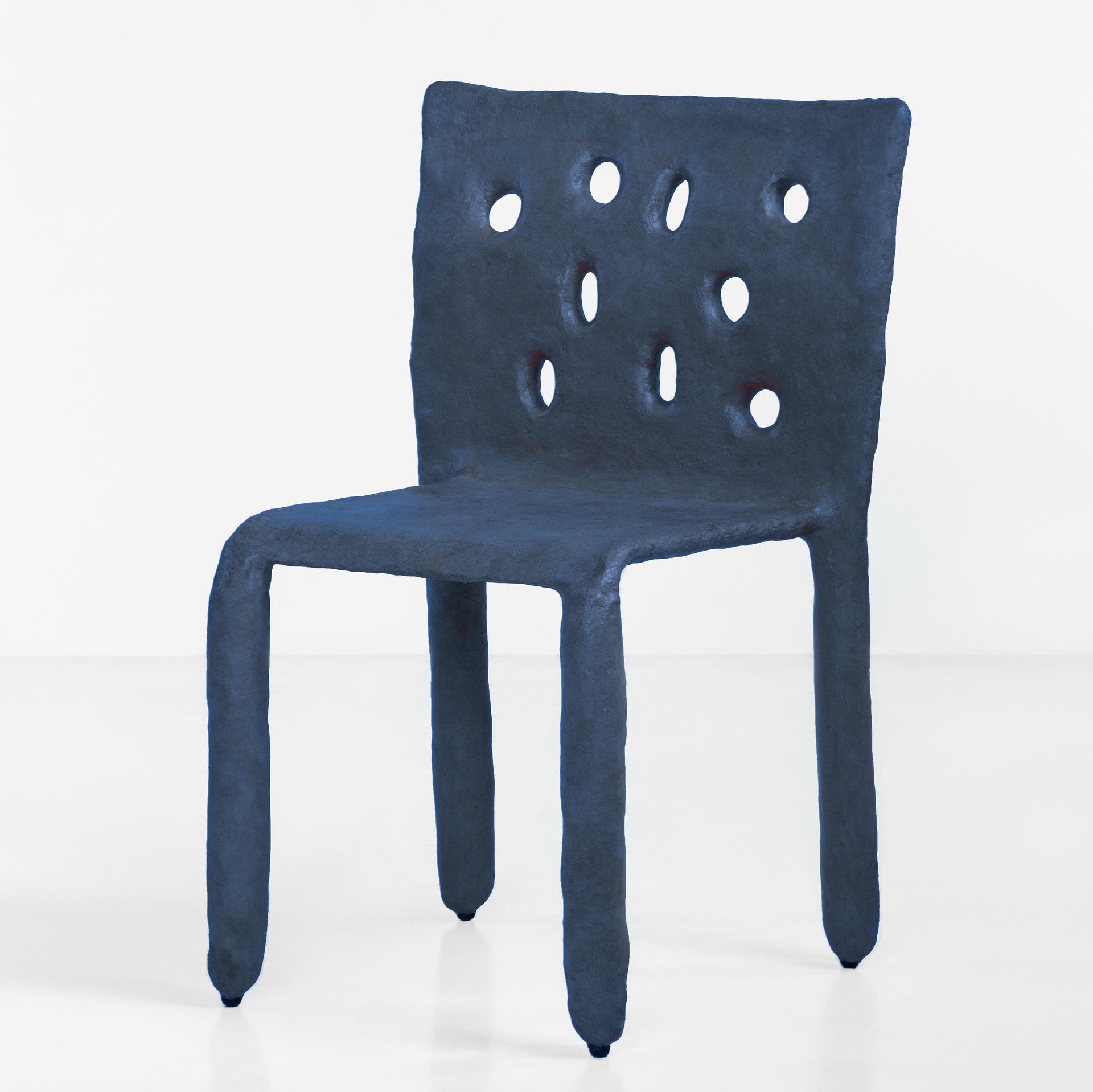 Red Sculpted Contemporary Chair by FAINA 7