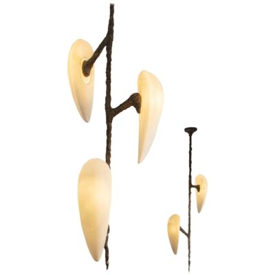 Set of 2 Cast Bronze Chandelier by William Guillon