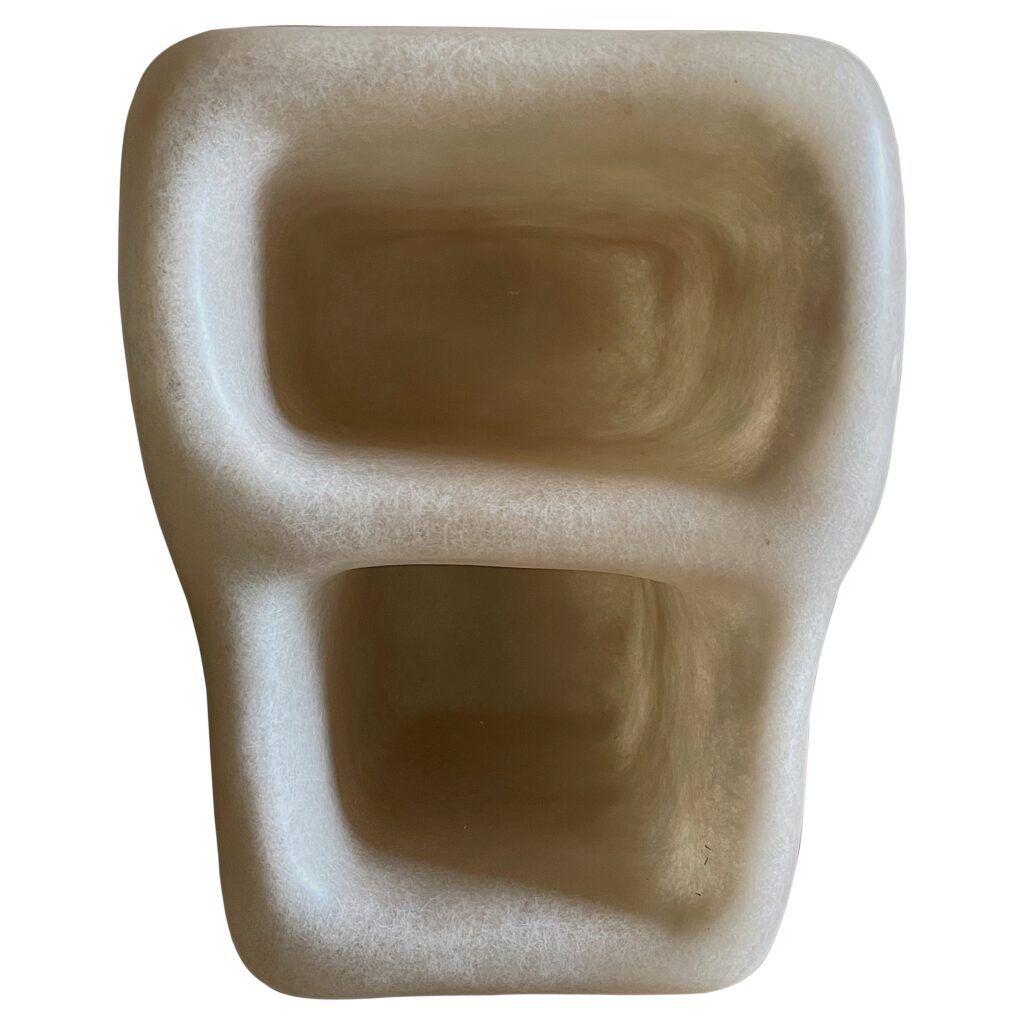 Cave Insired Form, Natural Beige Fiberglass Sideboard with Two Openings by kar 1