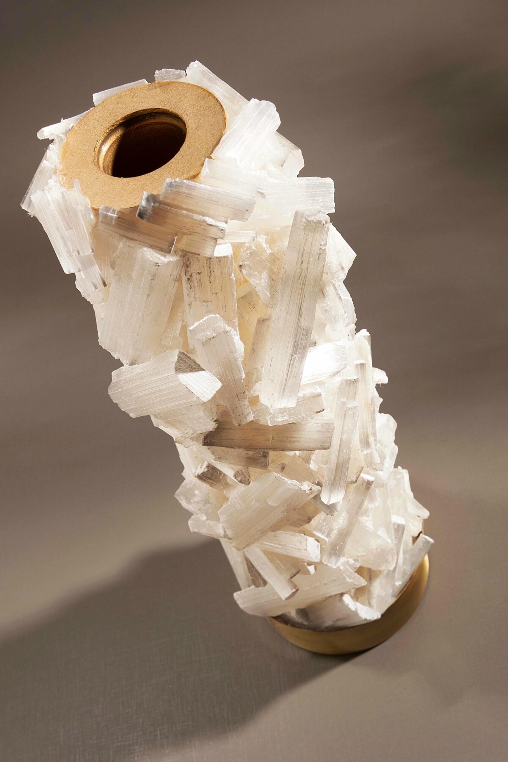 Precious Selenite Vivaldi Candle Holder by Aver Metais 2
