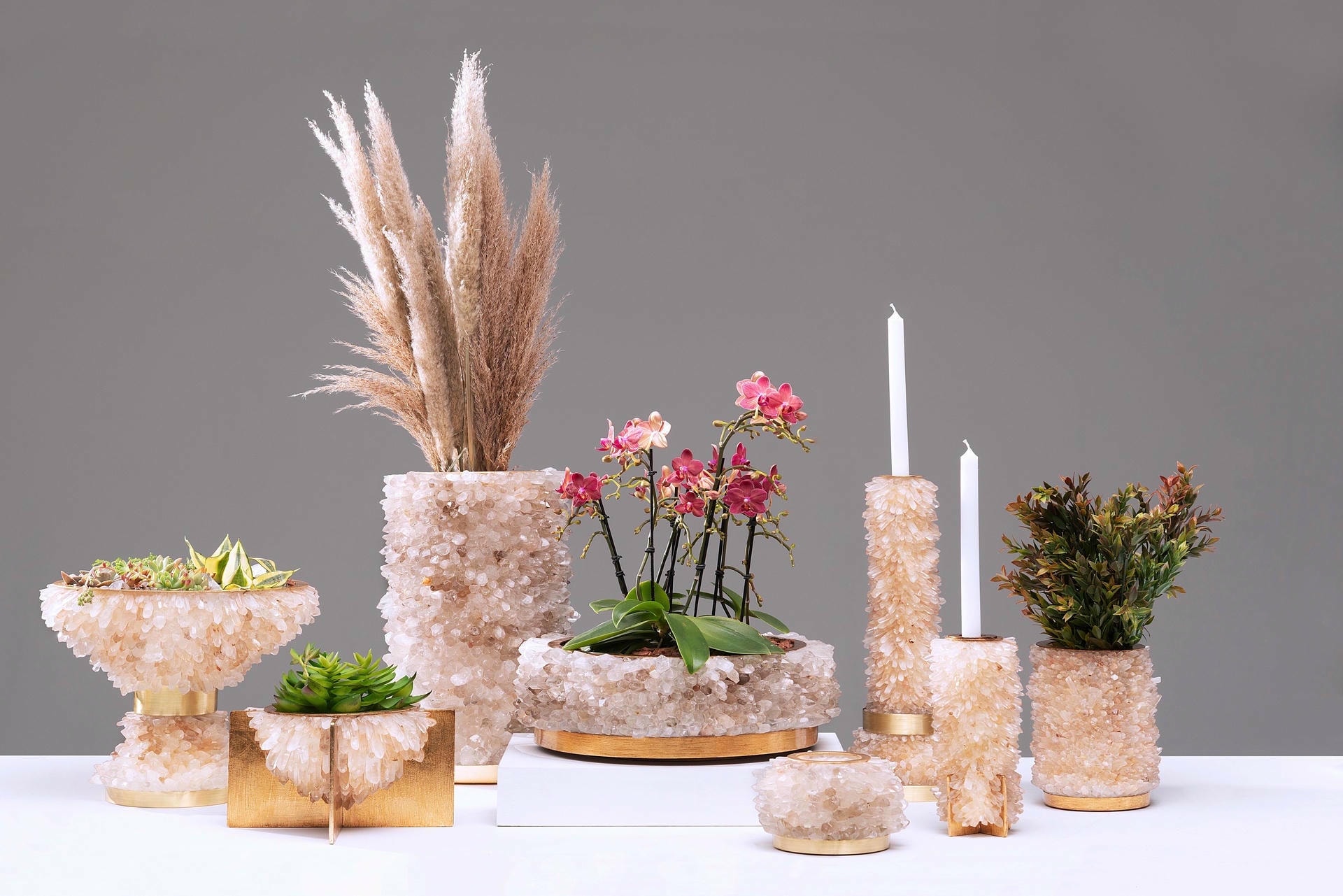 Precious Selenite Vivaldi Candle Holder by Aver Metais 5