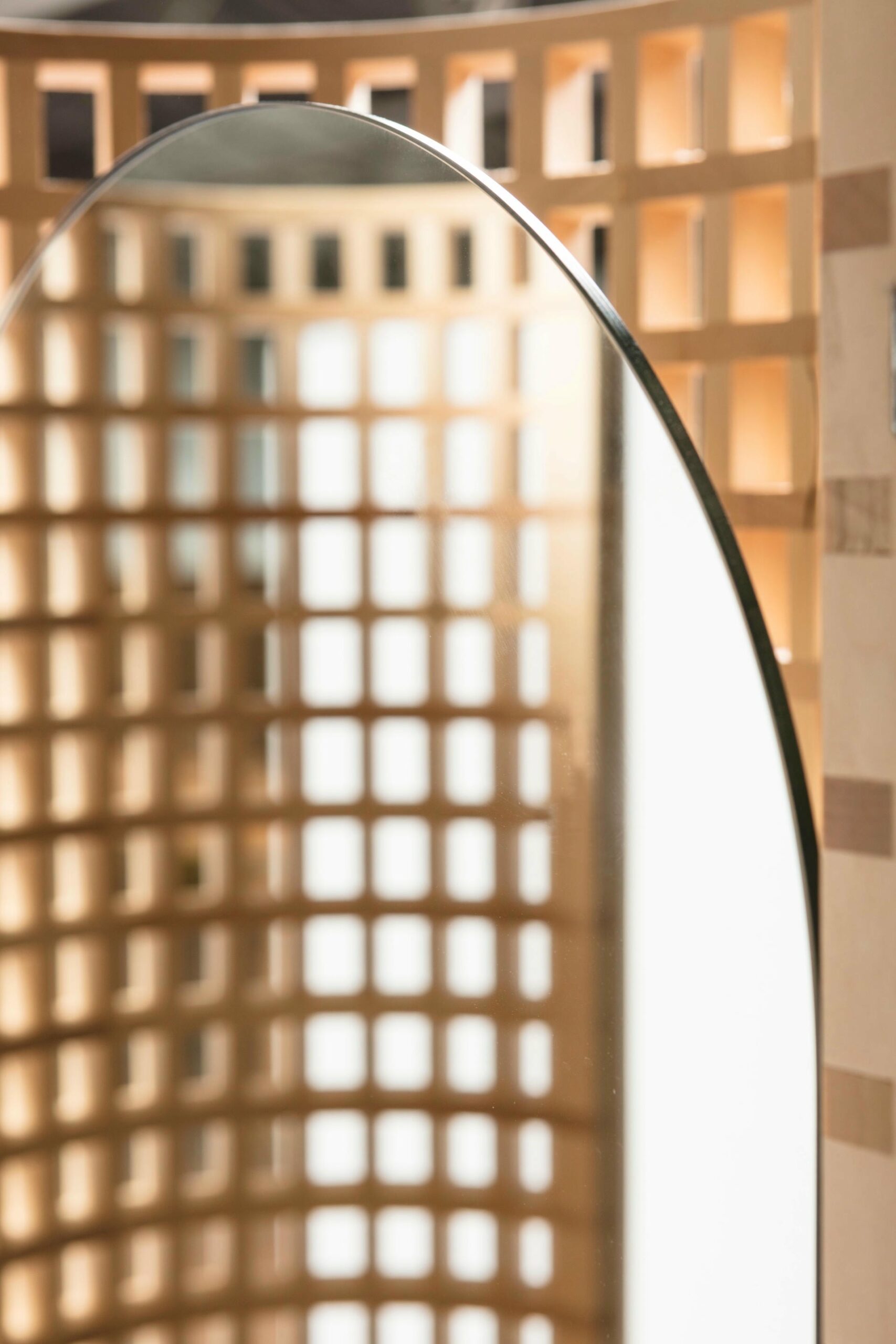 Unique Handcrafted Natural Linden Wood Carabottino Mirror by Cara Davide 4