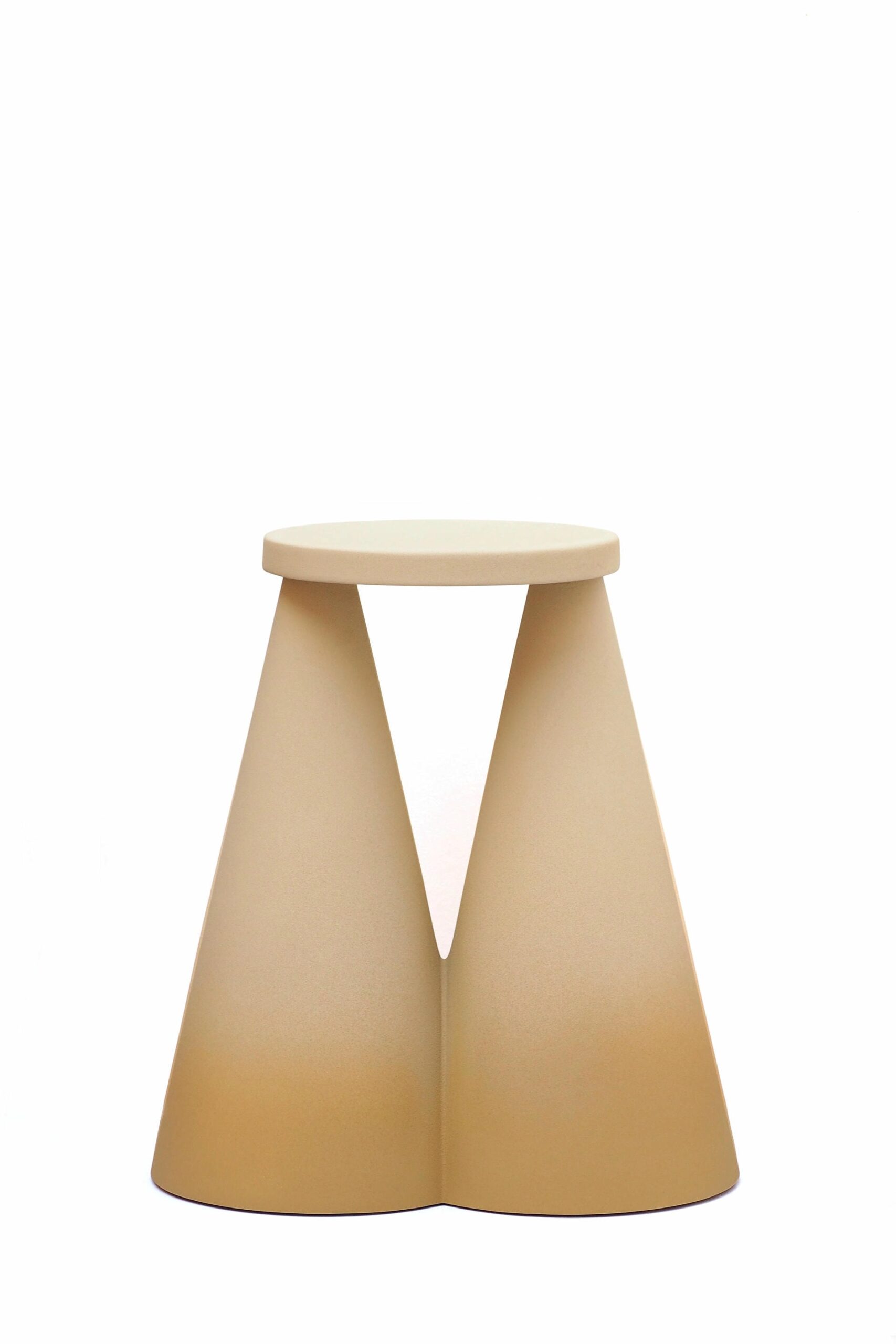 Unique Handmade Honey Ceramic Isola Small Side Table by Cara Davide 3