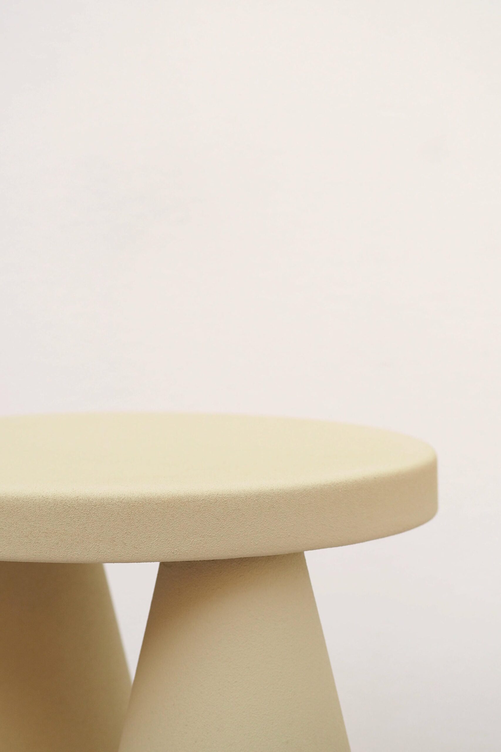 Unique Handmade Honey Ceramic Isola Small Side Table by Cara Davide 4