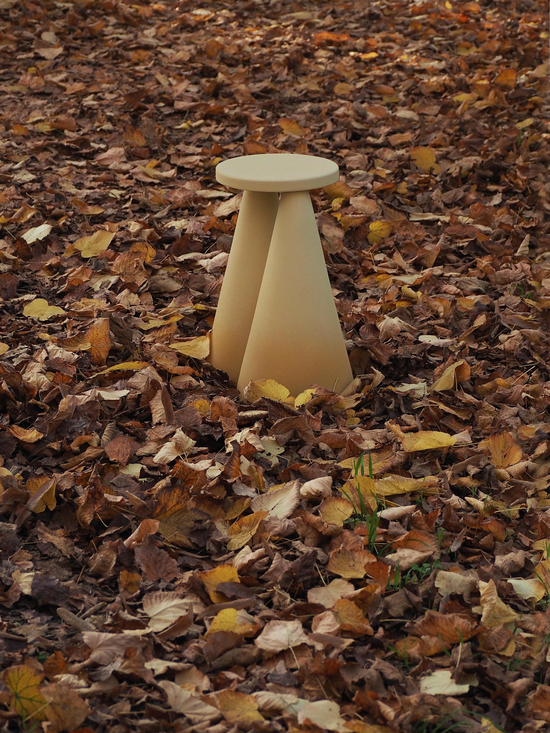 Unique Handmade Honey Ceramic Isola Small Side Table by Cara Davide 6