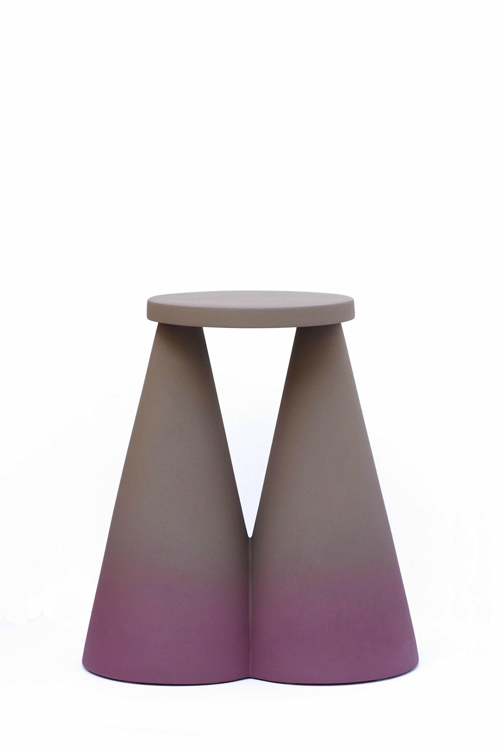 Unique Handmade Honey Ceramic Isola Small Side Table by Cara Davide 7