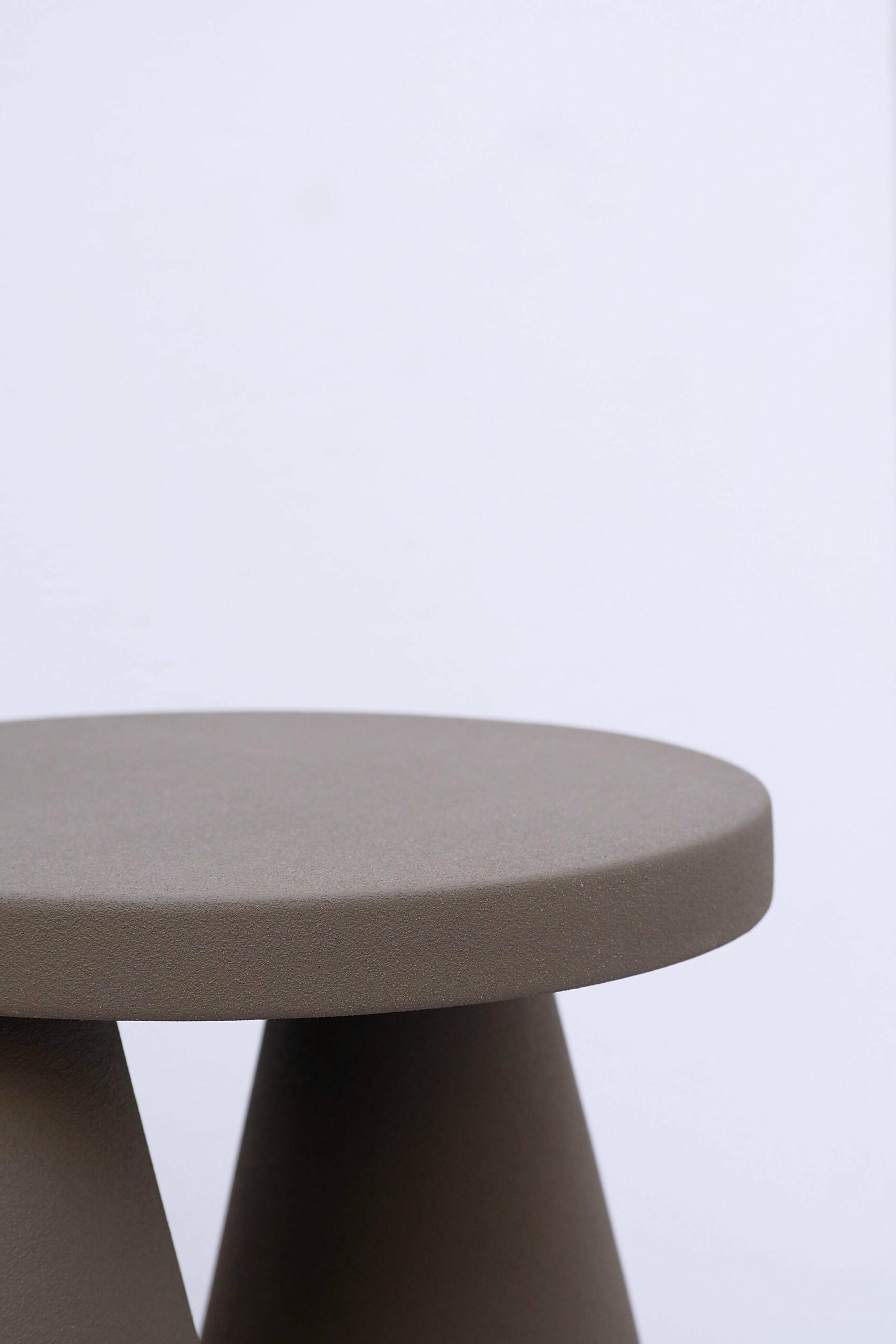 Unique Handmade Honey Ceramic Isola Small Side Table by Cara Davide 9