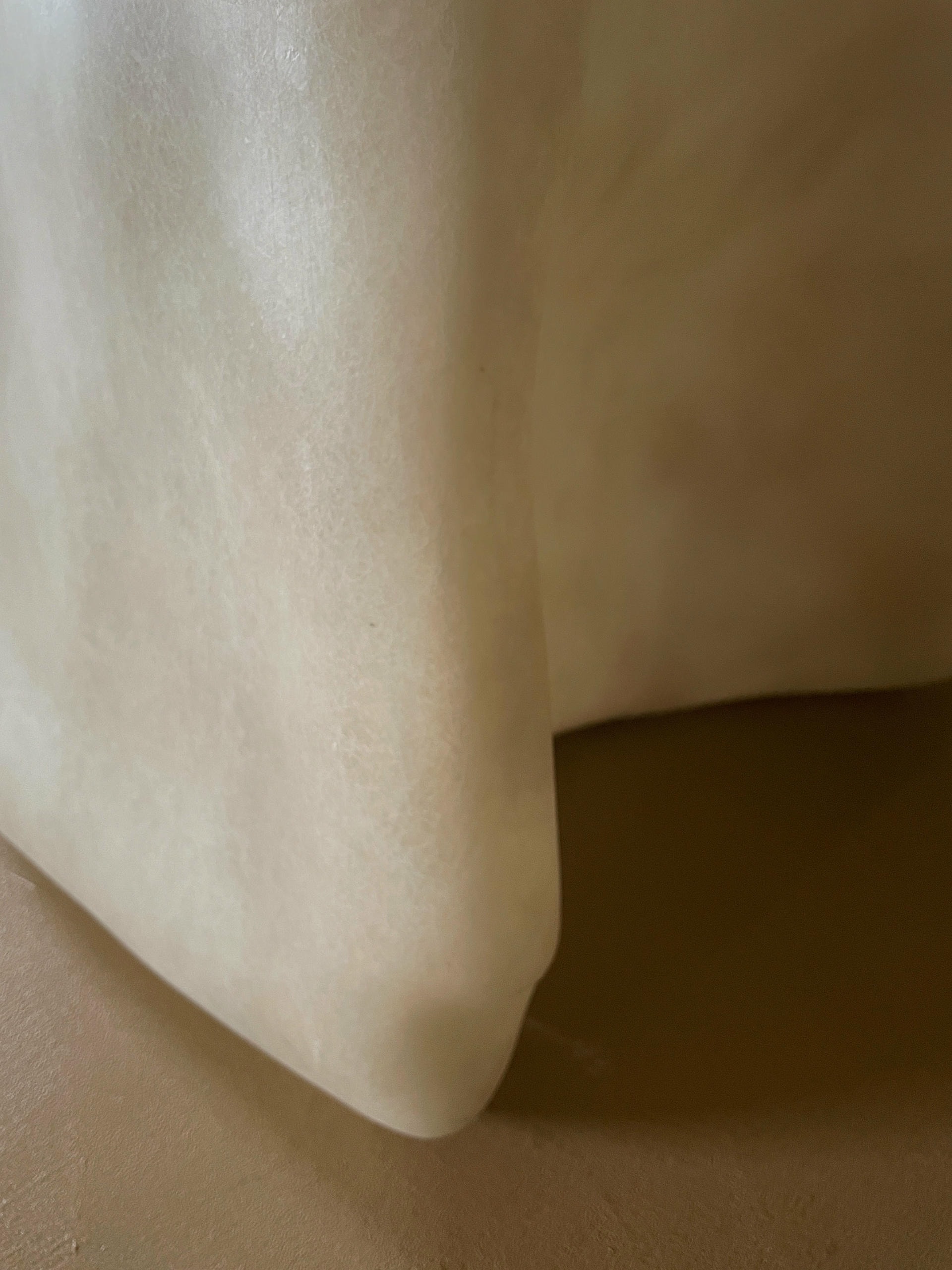 Free Form Organic Shape, Hand sculpted Natural Beige Fiberglass Armchair by kar 3